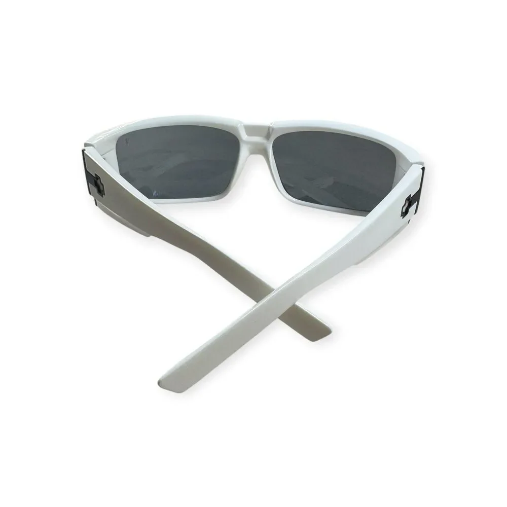 Spy Optics Hailwood White Polarized Sunglasses Gray Lenses Retro